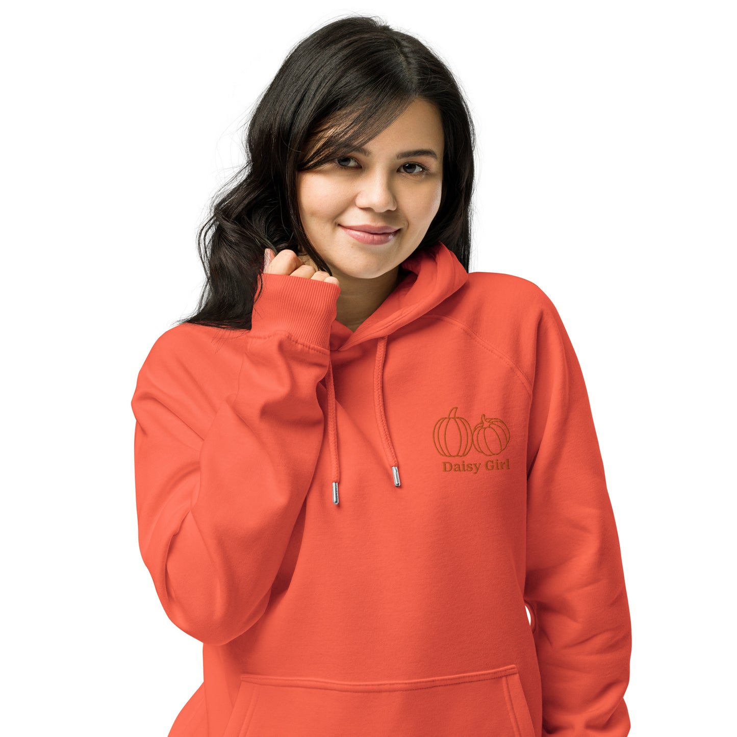 Orange Embroidered Pumpkin Hoodie