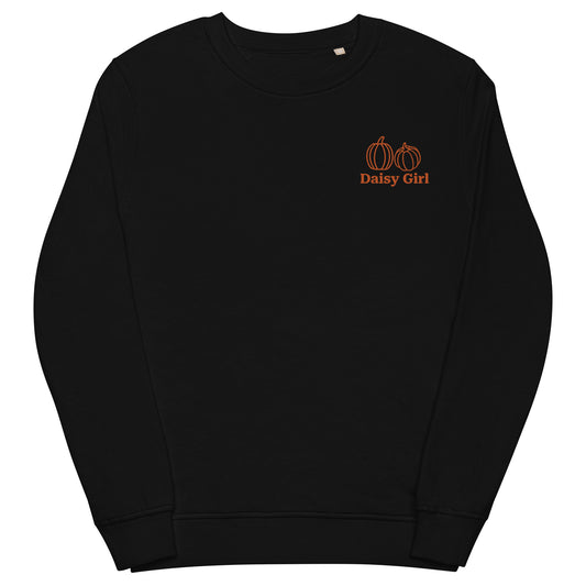 Orange Embroidered Pumpkin Sweatshirt