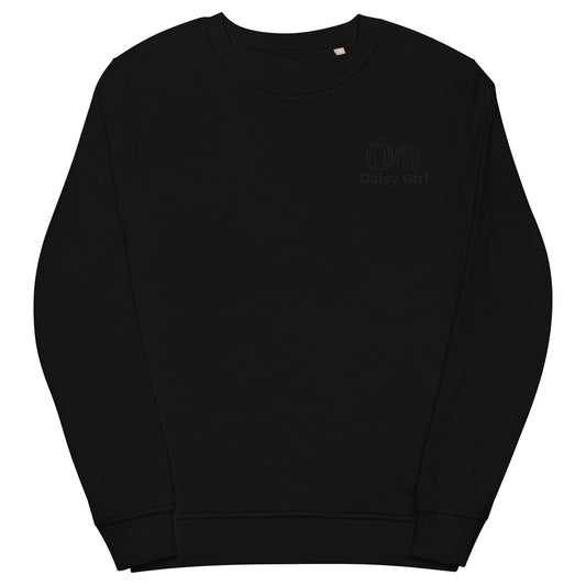 Black Embroidered Pumpkin Sweatshirt